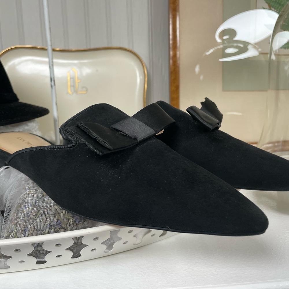 Ann Taylor Velvet Slides